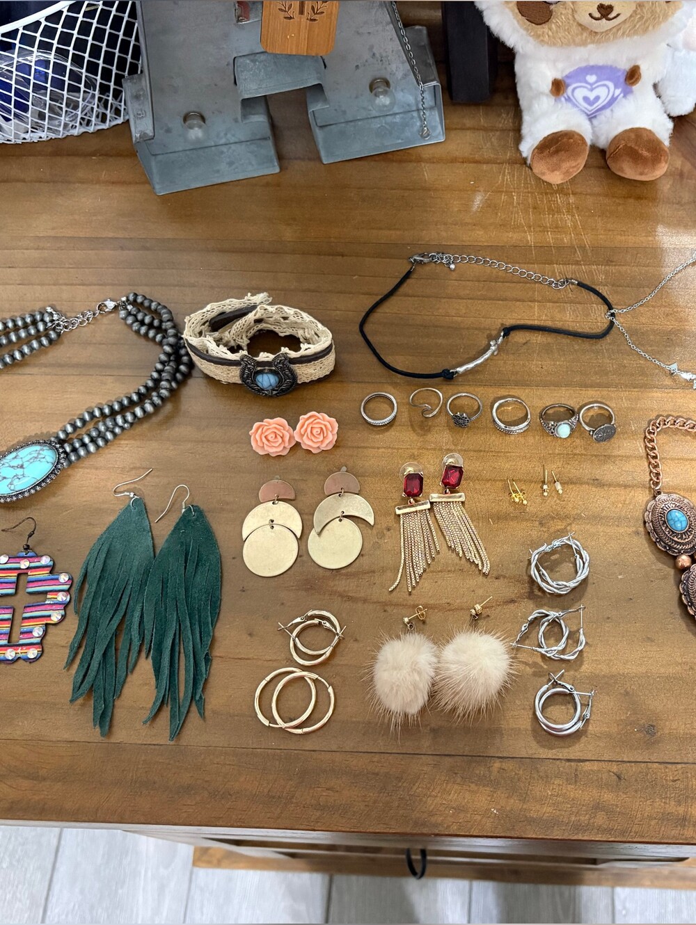 Turquoise and Copper Statement Necklace